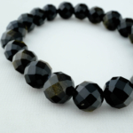 5A+Kalite Orijinal Gold Obsidyen Doğal Taş Faset Kesim Bileklik (10mm) - Görsel 4