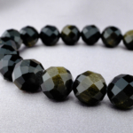 5A+Kalite Orijinal Gold Obsidyen Doğal Taş Faset Kesim Bileklik (10mm) - Görsel 6