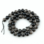 Silver Obsidyen Doğal Taş Dizi (8mm) - Görsel 2
