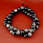 Silver Obsidyen Doğal Taş Dizi (8mm) - Görsel 5