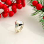 Orijinal Ay Taşı ve Blue Topaz Taşı 925 Ayar Gümüş Tasarım Yüzük