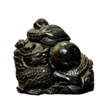 Gold Obsidyen Taşı El Oyması Carving İşçilik Ejderha Obje - Görsel 5