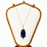 El Yapımı Lapis Lazuli Taşı 925 Ayar Gümüş Erkek / Kadın (Unisex) Kolye - Görsel 3