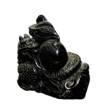 Gold Obsidyen Taşı El Oyması Carving İşçilik Ejderha Obje - Görsel 7