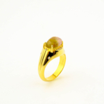 Orijinal Karpuz Turmalin Taşı Pırlanta Süslemeli 925 Ayar Gümüş Gold Kaplama Unisex (Kadın/Erkek) Yüzük - Görsel 6