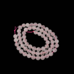 2A Kalite Pembe Kuvars Doğal Taş Faset Dizi (6mm) - Görsel 6