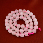 Madagaskar Pembe Kuvars Doğal Taş Dizi (8-9mm) - Görsel 2