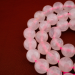Madagaskar Pembe Kuvars Doğal Taş Dizi (8-9mm) - Görsel 3