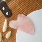 Pembe Kuvars Doğal Taş Gua Sha (Masaj Aleti)