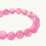 6A+ Kalite Özel Pembe Lepidolit Bileklik (10-11mm) - Görsel 4