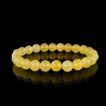 6A+ Kalite Özel Golden Prehnite Doğal Taş Bileklik (7-8mm) - Görsel 6