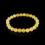6A+ Kalite Özel Golden Prehnite Doğal Taş Bileklik (7-8mm) - Görsel 5
