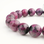 6A Kalite Ruby Zoisit (Yakutlu Anyolit) Doğal Taş Bileklik (11-12mm) - Görsel 6
