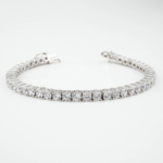 Özel Tasarım Orijinal Swarovski Taşı 925 Ayar Gümüş Bayan Bileklik (4x4mm) - Görsel 4