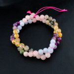 Çakra (Pembe Kuvars, Akuamarin, Prenhite, Sitrin ve Ametist) Doğal Taş Dizi (6mm) - Görsel 5