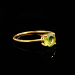 Zebercet (Peridot) Taşı 925 Ayar Gümüş Gold Kaplama Bayan Yüzük - Görsel 2