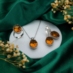 Zültanit Taşlı 925 Ayar Gümüş Bayan Set