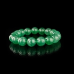 6A+ Kalite Zümrüt (Beril) Doğal Taş Bileklik (11-12mm) - Görsel 6