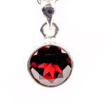 Garnet (Lal) Doğal Taş Gümüş Bayan Kolye - Görsel 4