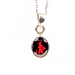 Garnet (Lal) Doğal Taş Gümüş Bayan Kolye - Görsel 2