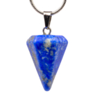 Lapis Lazuli Doğal Taş Metal Kolye - Görsel 3