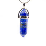 Lapis Lazuli Doğal Taş Metal Kolye - Görsel 3