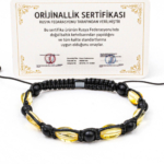 Orijinal Sertifikalı Yetişkin Kehribar Örme Bileklik - Görsel 4