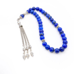 Orijinal Lapis Lazuli Doğal Taş 33 Metal Tesbih (8mm) - Görsel 2
