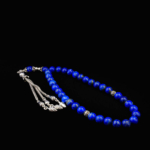 Orijinal Lapis Lazuli Doğal Taş 33 Metal Tesbih (8mm) - Görsel 5