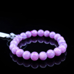 4A Kalite Pembe Yakut Doğal Taş Bileklik (8-9mm) - Görsel 4