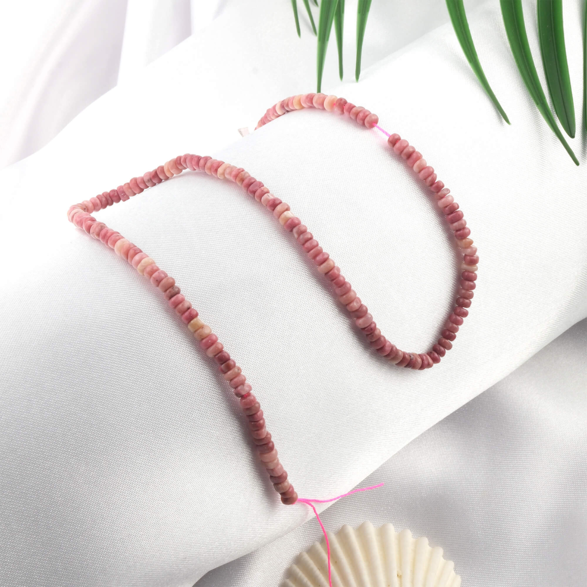 toptan doğal taş dizi rodonit 4x2mm rondel kesim profesyonel dizim için doğal taş