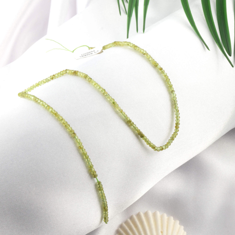 toptan doğal taş dizi zebercet peridot 2x3mm rondel kesim profesyonel dizim için doğal taş