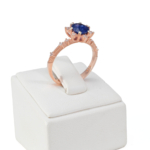 Safir Doğal Taş Rose Gümüş Bayan Yüzük (1ct) - Görsel 2