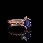 Safir Doğal Taş Rose Gümüş Bayan Yüzük (1ct) - Görsel 6