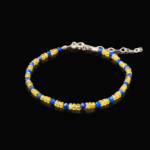 Orijinal Natural Sarı Safir Lapis Lazuli Doğal Taş Gümüş Bileklik - Görsel 6