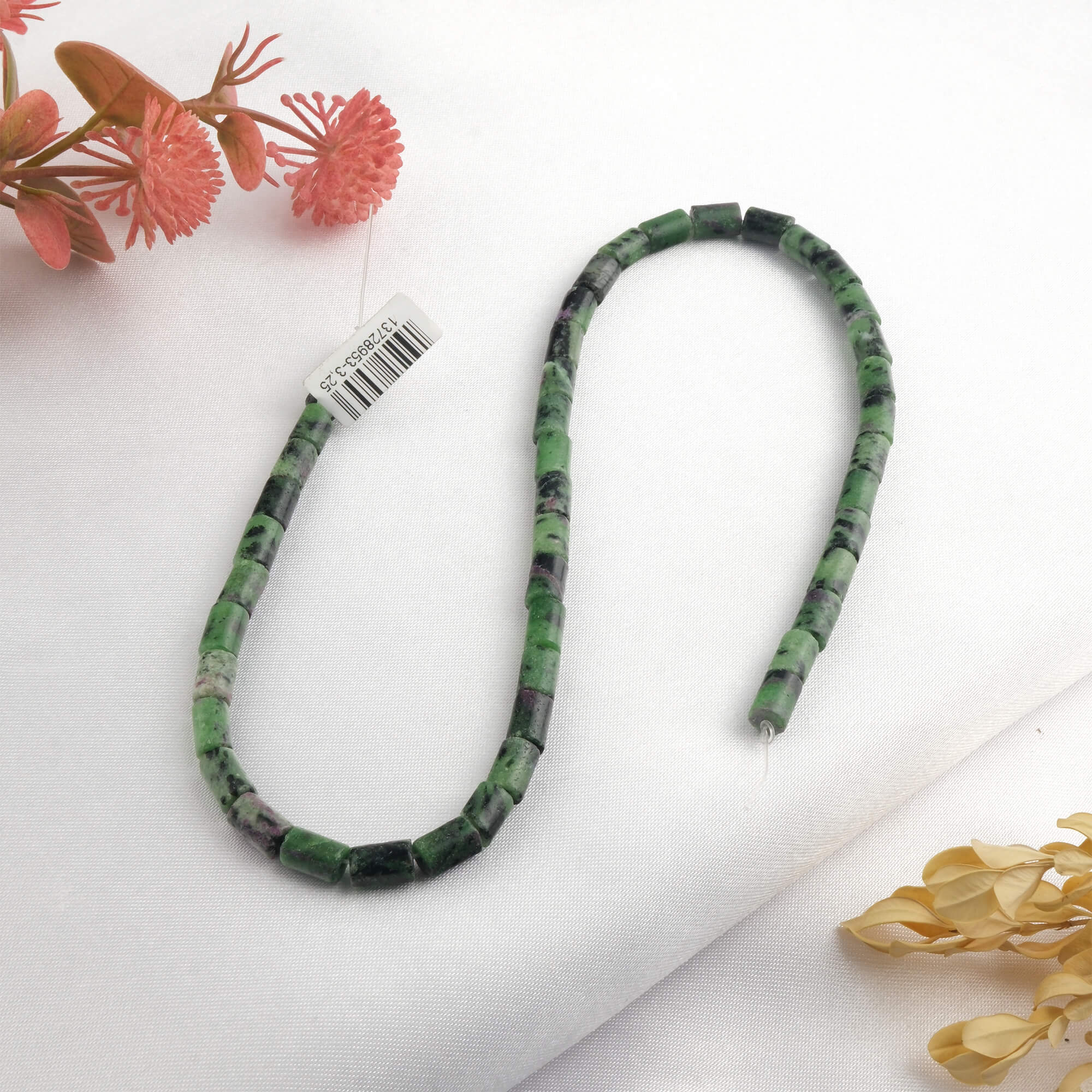 silindir-anyolit-dizi-dogal-tas-dizi-5x8mm-safir-tas-evi- (1) toptan doğal taş dizi anyolit 5x8mm silindir kesim profesyonel dizim için doğal taş