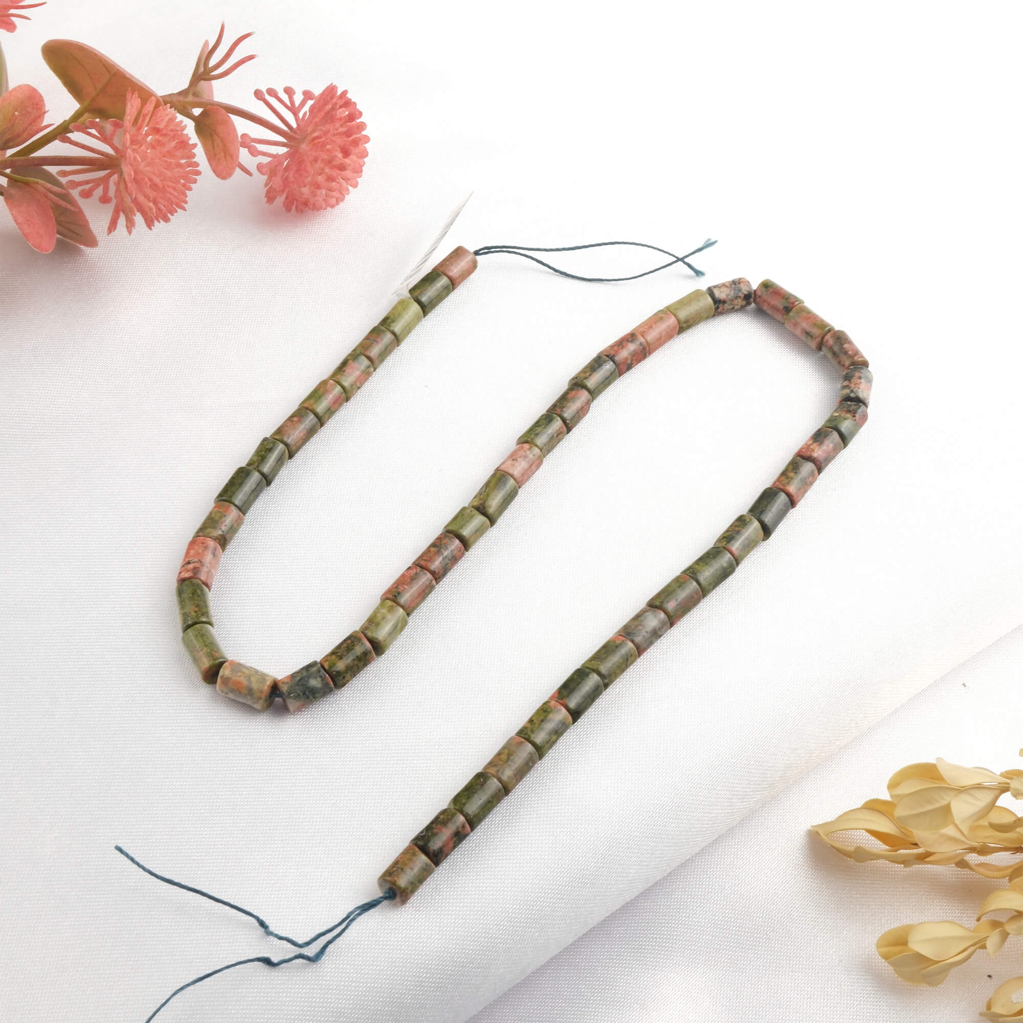 silindir-unakit-dizi-dogal-tas-dizi-5x8mm-safir-tas-evi- (1) toptan doğal taş dizi unakit 5x8mm silindir kesim profesyonel dizim için doğal taş