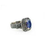 Tanzanit Doğal Taş Gümüş Erkek Yüzük (2,5ct) - Görsel 4