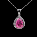 Yakut Doğal Taş Gümüş Bayan Kolye (7ct) - Görsel 4