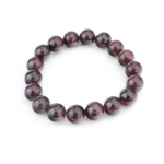 Bracelet en pierre naturelle de grenat original aux grandes perles de 11-12mm de couleur bordeaux foncé.