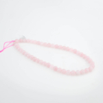 Fil de pierre naturelle de quartz rose de Madagascar original taillé rond lisse en taille 8mm pour bijoux.
