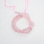 Hilo de piedra natural de cuarzo rosa de Madagascar original de talla redonda lisa en tamaño de 8mm para joyería.