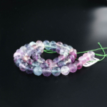 4A+ Kalite Rainbow Faset Kesim Florit Doğal Taş Dizi (8mm) - Görsel 6