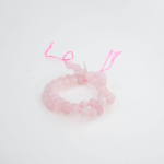Madagaskar Pembe Kuvars Doğal Taş Dizi (8mm) - Görsel 2