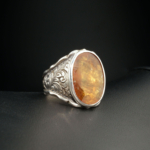 Bague de prestige faite main ornée d'un saphir jaune naturel original de 11,35 carats sur monture en argent 925.