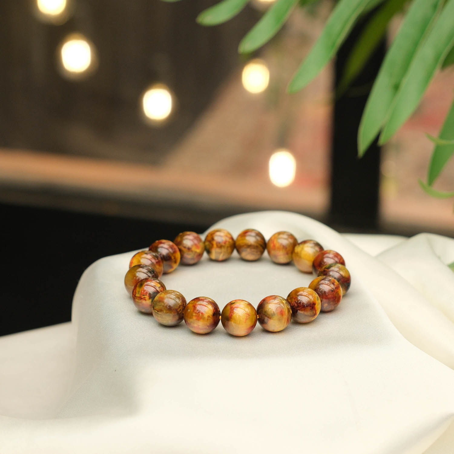 bracciale-pietra-pietersite-giallo-rosso-naturale-originale-5a-12-13mm Klassisches Design-Armband aus originalen 12-13mm 5A+ gelb-roten Pietersit-Natursteinen im glatten Rundperlen-Schliff.