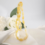 Echter zertifizierter baltischer Bernstein Naturstein Erwachsenen-Kette (12-17g) in Gelb- und Butterscotch-Farbe.