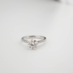 Sertifikalı Orijinal Moissanite (Mozanite) (Laboruvar İşlemli) Taşlı 925 Ayar Gümüş Tasarım Kadın Yüzük - Görsel 4