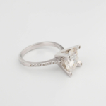 Sertifikalı Orijinal Moissanite (Mozanite) (Laboruvar İşlemli) Taşlı 925 Ayar Gümüş Tasarım Kadın Yüzük - Görsel 5
