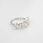 Sertifikalı Orijinal Moissanite (Mozanite) (Laboruvar İşlemli) Taşlı 925 Ayar Gümüş Tasarım Kadın Yüzük - Görsel 5